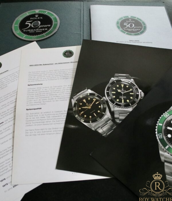 Rolex 50th Anniversary Dealer Press Kit 16610LV Green Submariner